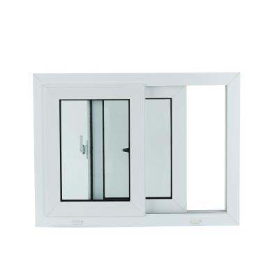 China Sliding new design PVC upvc plastic casement hinge steel windows with mosquito mesh plastic doors and windows profile for buildings for sale