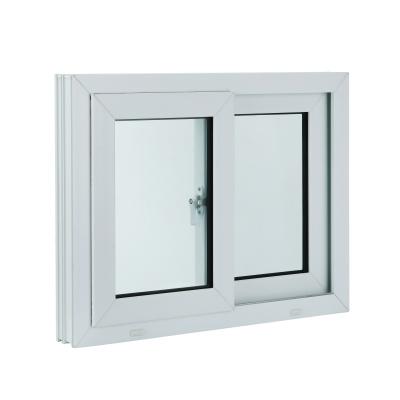 China Sliding modern design double glazed doors and windows hardware fittings sliding bay upvc profile pane windows prices for sale