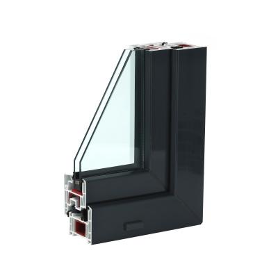 China Factory wholesale promotion glass plastic steel casement double swing windows with modern design upvc pvc doors and windows price list for sale