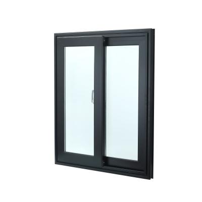 China Sliding Black Thermal Break Aluminum Sight Glass Exterior Casement French Strip Large Sliding Aluminum Windows For Home for sale