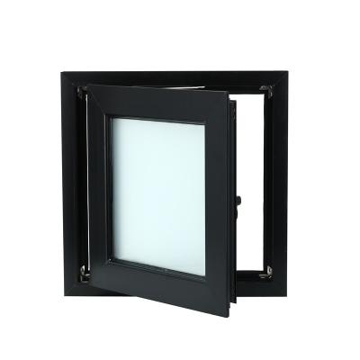 China Swing Aluminum Windows Black Modern House High Quality Double Glazed Aluminum Alloy Windproof Accessories For Windows And Doors for sale