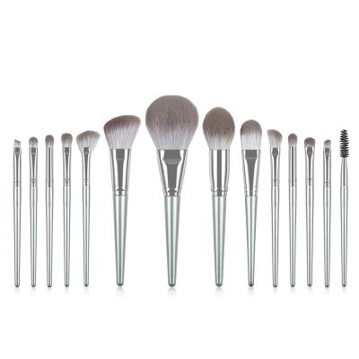 China High Quality Professional Silver Spot Brush BANFI 14 Pcs Large Powder Brush With Box Case Logo Private Label Hair Makeup Set Brushes for sale