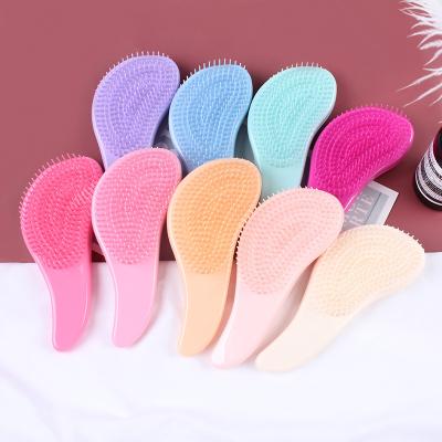 China Cute And Portable Hair Tooth Amazon Waterproof Comb Plastic Smooth Unknotted Brush Soft Brush for sale