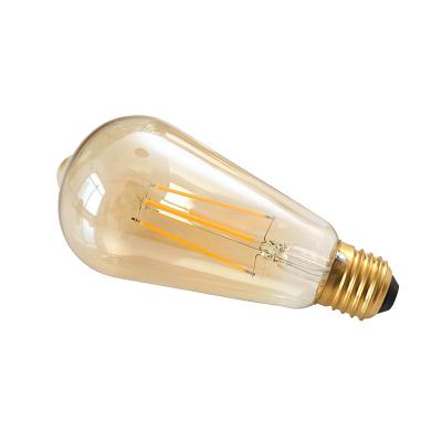 China Residential Vintage Led Edison Bulbs Amber Warm Antique Style ST64 Led Filament Bulbs for sale