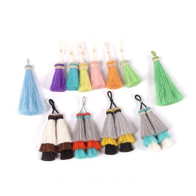 China Mobile phone 100% no hurt ponytail hair tassel for sale woven horsehair dip dye horse hair tassel for sale