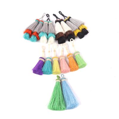 China Mobile Phone Double Colors Horsehair Tassels For Handmade Double Layer Horse Hair Tassel for sale