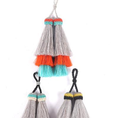 China Main Curtain Horse Hair Tassel Supply Chain Cheap Tassel For Handbag for sale