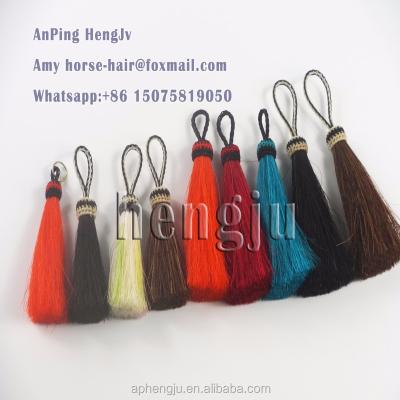 China Single Brand Solid Dyed Horse Hair Tassel, Solid Natural Horse Hair Tassel For Sale for sale