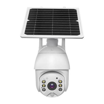 China Full HD 4g Sim Card 1080P PTZ Outdoor Battery Powered Solar Panel CCTV Camera CCTV Cam Video Surveillance Built-in Siren Security for sale