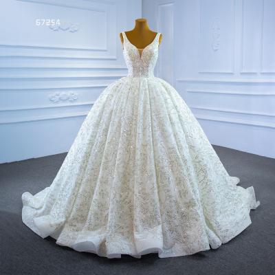 China Breathable Ivory Elegant Shiny Ball Gown Wedding Dress From Jancember RSM67254 for sale