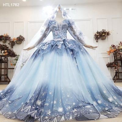 China Jancember anti-static HTL1762 Crystal Beautiful Long Luxury Evening dresses for women party for sale