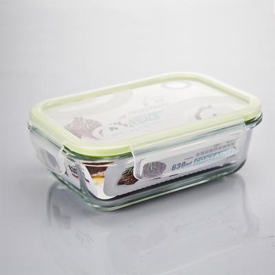 China Microwavable Glass Storage Container Set Microwave Food Containers Kitchen Box Freezer Lids for sale