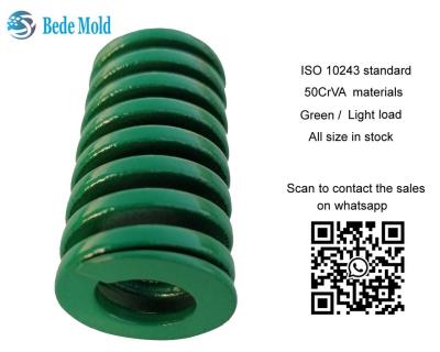 China Light Load Mould Springs Green Color Compression Spring Rectangular cross Section for sale