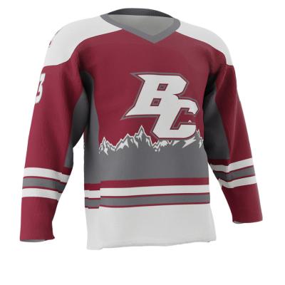 China Customized Wholesale Blank Sublimation Mesh Sport Ice Hockey Wear Ice Hockey Jerseys New Design Light Weight 2022 Breathable Soft Quick Dry Cheap Hockey Jersey for sale