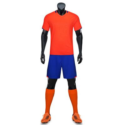 China Quick-drying/2022 Custom Breathable High Quality Orange Color Quick Dry Sublimation Football Practice Vest Blank Set for sale