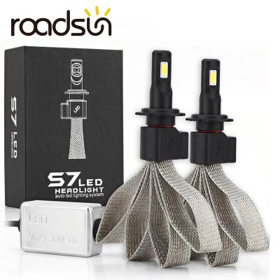 China Canbus+EMC (electro magnetic compatibility) roadsun S7 car headlight bulb H27 880 H1 H3 H11 H13 HB4 HB3 9005 9006 9003 9004 9007 led lamp H7 H4 LED lights 8000LM 6000K for sale