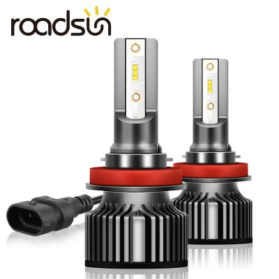 China Roadsun 9006 12V 8000LM Luces Led Para Carro H4 Resistor H7 LED Headlight Bulb Car Integrated Diecast Aluminum Housing H11 HB4 HB3 9005 Auto Fog Lights for sale