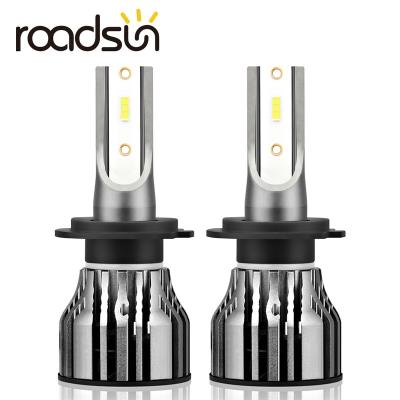 China Aviation profile roadsun auto accessories 50W CSP 5000LM H4 aluminum chip 5000LM H4 led lighting for cars H7 H11 9005 9006 HB4 HB3 H1 Mini Size Headlight Lamp 12V for sale