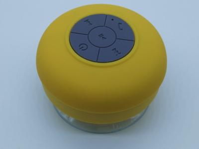 China Yellow Suction Waterproof Bluetooth Stereo Speaker for Smart Phone for sale