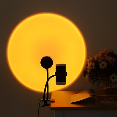 China Home Party RGB Projector Lamp Sunset Lamp Living Room Decor Night Light Rainbow Sunset Lamp Wall Background Light Sunset Lamp sunset projection lamp for sale