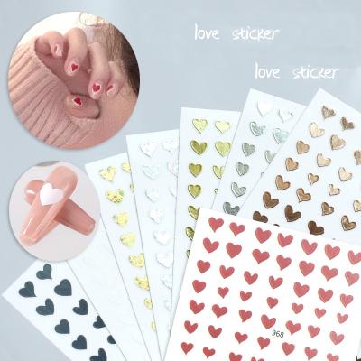 China 8Colors 3D Stripe Nail Art Sticker Heart Adhesive Transfer Decals& Eco-friendly Sticker for sale