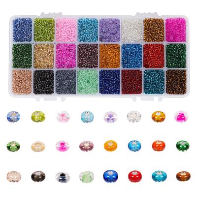 China Jewelry Making 2mm Glass Seed Beads In Box Wholesale Loose Glass Rondelle Lampwork Accessory Material For Jewelry DIY for sale