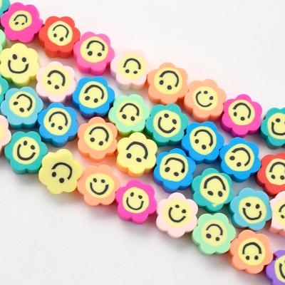 China Jewelry Making& DIY Ceramic Polymer Clay Beads For Jewelry Making and Child's Art Craft Smiling Sun Flower Soft Pottery Beads for sale