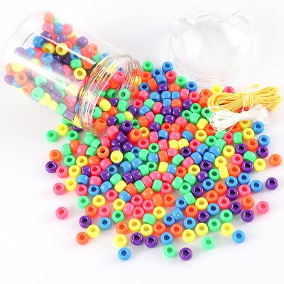 China Fashionable Multicolor Seed Beads Pony Hair Beads Glass Set Kids Bulk Acrylic Round Beads With Box For Jewelry Making DIY for sale