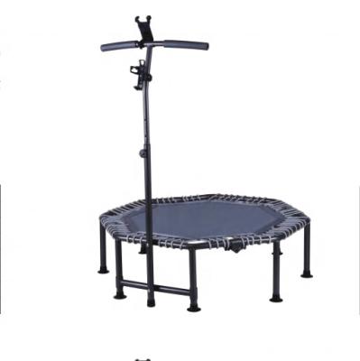 China Without protective net 48 inch quadruple octagonal high fitness trampoline with non-slip foot with handle without fence for sale