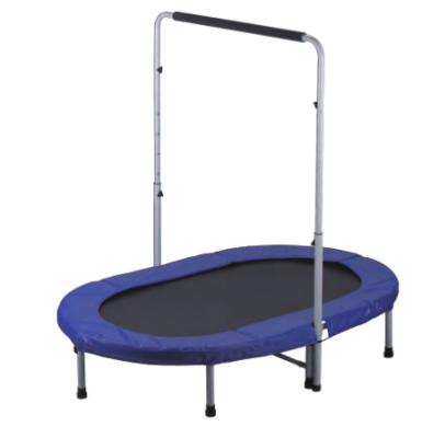 China Without Kids Mini Double Folding Trampoline With Protective Net Handle Without Enclosure for sale