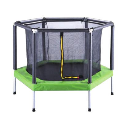 China Without Protective Net Cheap Infant Hexagonal Trampoline 55 Inch With Enclosure For Sale for sale