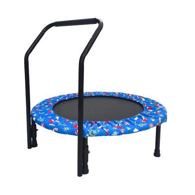 China Sans 36 Inch Protective 4 Net Indoor Folding Up Infant Trampoline for sale