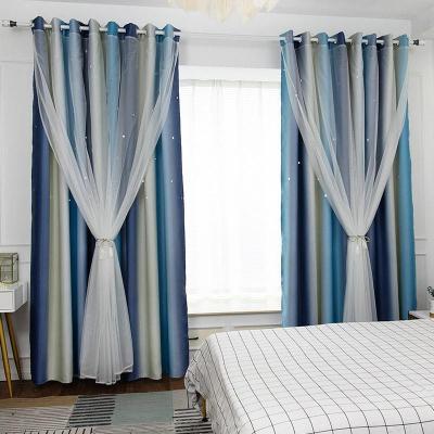 China Imagination Princess Style Double Layers Blackout Bedroom Bay Windows Vertical Shades UV-Protectors for sale