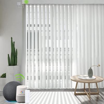 China Customized Electric Waist Vertical Curtains UV-Protective Sheer Shade With WIFI Remote Control for sale