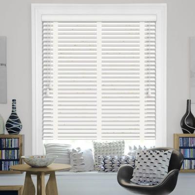 China Wooden Venetian Blinds Customized UV-protective Horizontal Slat 50MM Height For Home Decoration for sale