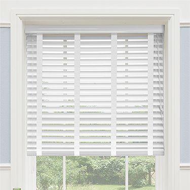 China UV-protective Desk Use 35mm 50mm Slat Venetian Fauxwood Basswood Wood Blinds for sale