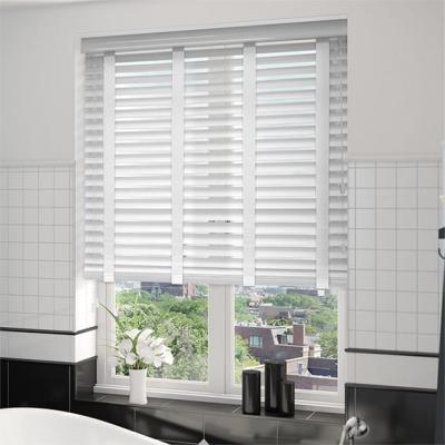 China 2021 New Type UV-Protective Faux Wood Venetian Blinds Wooden Roller Shades for sale