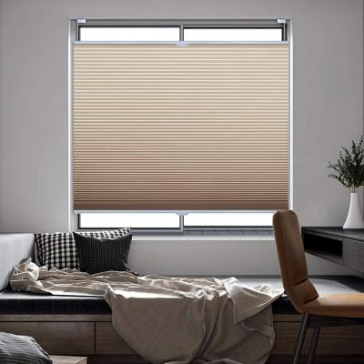 China Heat Insulation UV-Protective Cordless Top Down Honeycomb Pleat Bottom High Roller Shades for sale