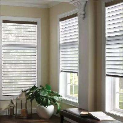 China Eco-friendly Hotel Stylish Triple 3 Layer Shade Shangri La Pure Blackout Sunscreen Window Shades for sale