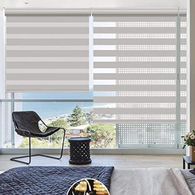 China High Quality Zebra Wide UV-Protective Double Layers Blackout Day Night Blinds Roller Window Shades for sale