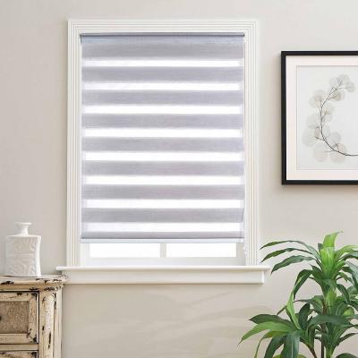 China Cheap Price Day Night UV-Protective Zebra Blinds Roller Shade With Plain Color For Interior Design for sale