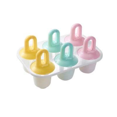 China Sustainable Reusable Safe Ice Cream Mold Set 6 Piece Popsicle Molds For Home Use Kids for sale