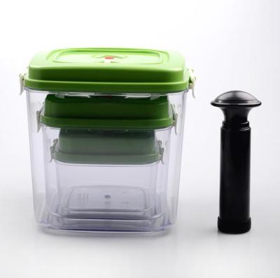 China Freshness Preservation 3pcs/set Airtight Seal Food Containers Set With Pump for sale