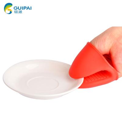 China Silicone Food Grade Kitchen Mitt Heat Resistant Handle BBQ Mitt Baking Oven For Pot Holder A002-3 for sale