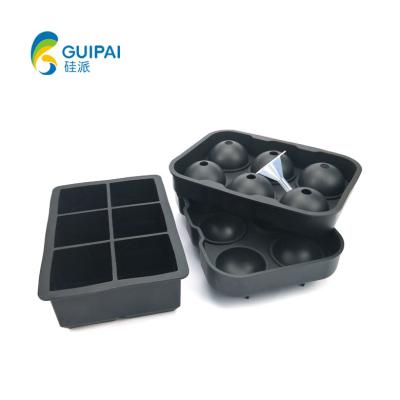 China Amazon Sustainable Top Selling Ice Ball Mold, Silicone Sphere Ice Ball Mold Tray for sale