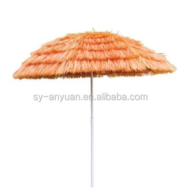 China 190T Nylon Outdoor Grass Fabric Hawaii Tiki Straw Garden Umbrella Big Beach Umbrella for sale