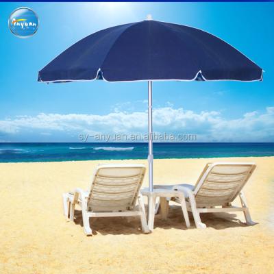 China Promotional Sunshade Wind Resistant Polyester Beach Umbrella Promotional Umbrella for sale