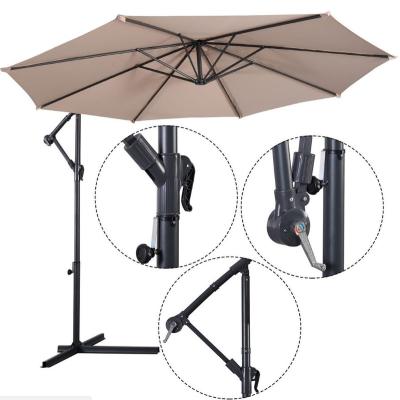 China Factory Wholesale Outdoor Polyester Heavy Duty Furniture BSCI Canvas Parasol, Outdoor Canvas Garden Parasol Umbrella for sale