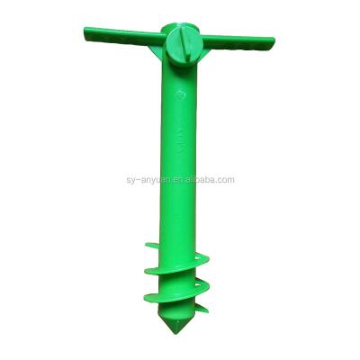 China Outdoor Beach Furniture Umbrella Sunshade Plastic Anchor Drill Screw Pedestal for sale