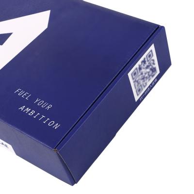 China Gold stamping folding corrugated paper clothing packaging box for sale